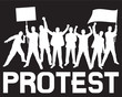 lots of furious people protesting