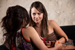 Pretty Lady Listening to Friend