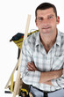 Carpenter with a workbench