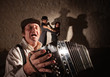 Accordion Player Singing For Dancers