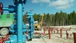 Cconstruction site of well pad. Manual Metal Arc welding.