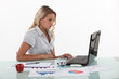 Woman working in marketing