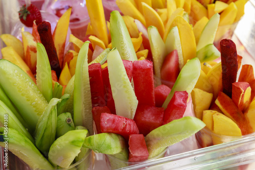 Photo: Sliced fruits on a cup Sliced fruits on a cup