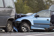 Two crashed cars