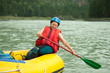 Girl with a paddle