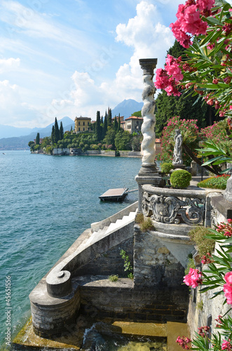 Photo: View to the lake Como from villa Monastero. Italy View to the lake Como from villa Monastero. Italy