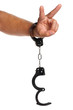 Hand with handcuffs