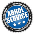 Button "Abhol Service" Blau/Schwarz/Silber