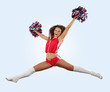 cheerleader girl jumping