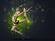 Photo: Young woman in gymnast suit posing Young woman in gymnast suit posing