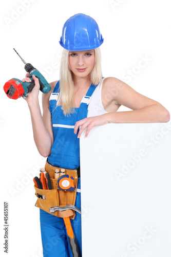 Photo: Female builder Female builder