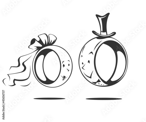 Vector: bridegroom and bride. wedding ring. vector illustration bridegroom and bride. wedding ring. vector illustration