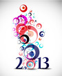 new year 2013 in white background. Vector illustration