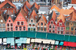 Roofs of Flemish Houses in Brugge, Belgium