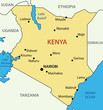 Republic of Kenya - vector map
