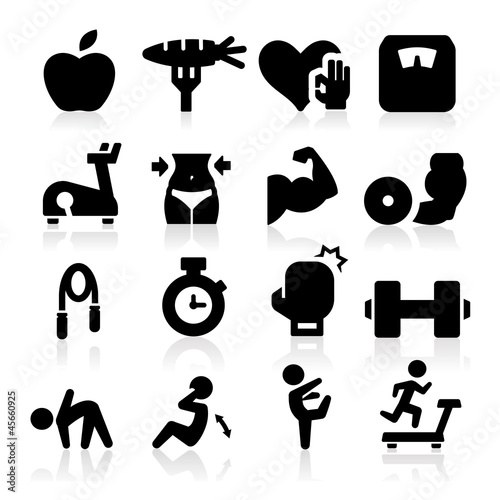 Vector: Fitness icons Fitness icons