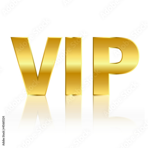 Illustration: Golden vip sign Golden vip sign