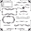 set of calligraphic design elements