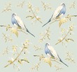 Seamless background. Illustration of birds.