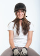 Girl in riding gear