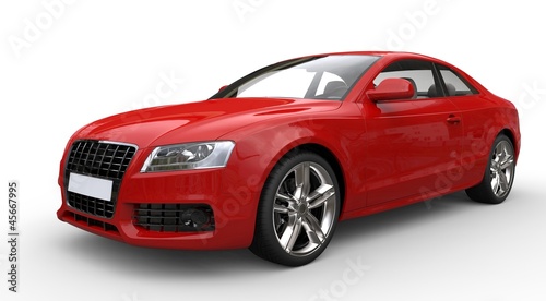 Illustration: Red Business Car Red Business Car