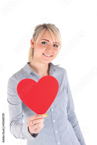 Photo: Frau mit Herz Frau mit Herz