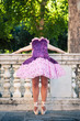 Young beautiful ballerina dancing in Bologna - Pincio, Italy.