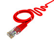 Illustration: The network cable is twisted in the form of a life buoy The network cable is twisted in the form of a life buoy