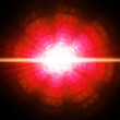 Abstract circles on red background