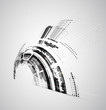 Abstract bright technology dynamic fade background