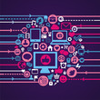 Vector social media concept