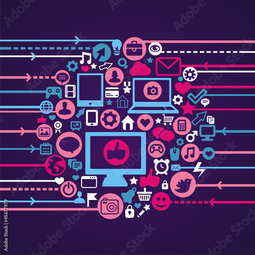 Vector: Vector social media concept Vector social media concept