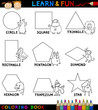 Basic Shapes with Animals for Coloring