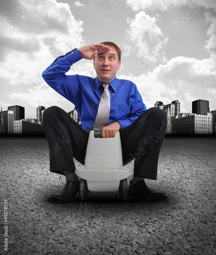 Photo: Business Man Outlook on Car Business Man Outlook on Car