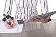 Businesswoman holding digital tablet