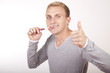 Photo: Young attractive man with toothbrush Young attractive man with toothbrush