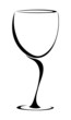 Wineglass isolated on white background