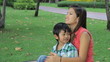 Asian Mom Enjoys Time With Her Cute Son