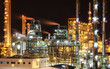 Night scene of chemical plant