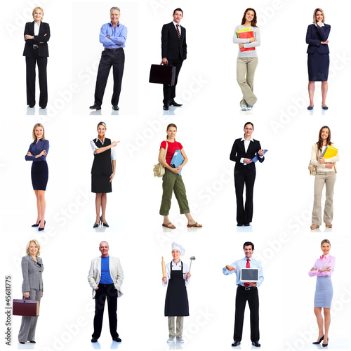 Photo: Group of workers people set. Group of workers people set.
