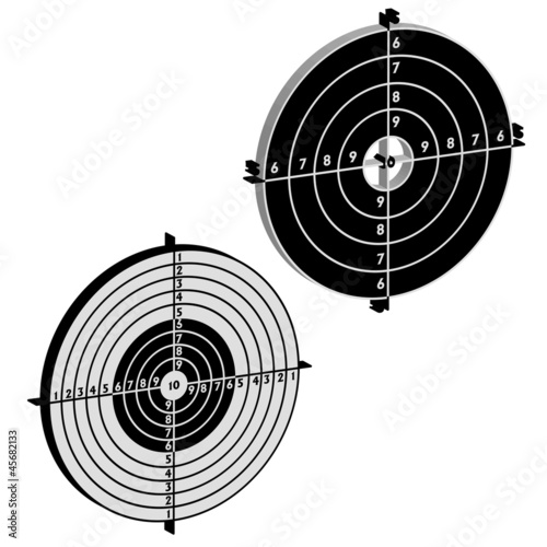 Vector: Set targets for practical pistol shooting Set targets for practical pistol shooting