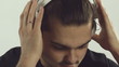 Man listens to music