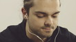 Man listens to music