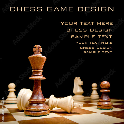 Photo: One chess king dominating another. One chess king dominating another.