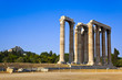 Temple of Zeus and Lycabettus hill at Athens Temple of Zeus and Lycabettus hill at Athens