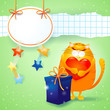 Sweet kitten, custom background