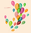 Background with colored balloons