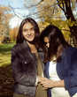 mature mother with daughter outside