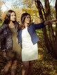 mature mother with daughter outside