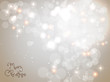 Light silver abstract Christmas background with white snowflakes